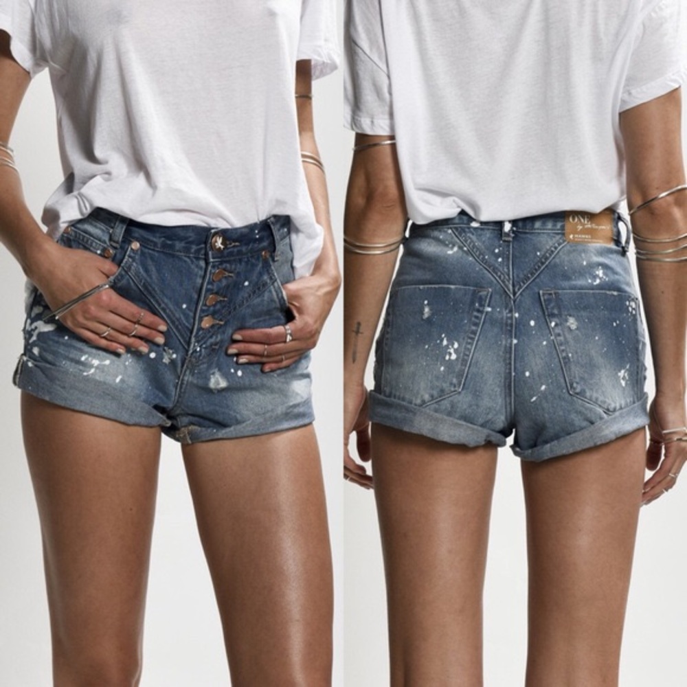 One Teaspoon Hawks Jean Shorts